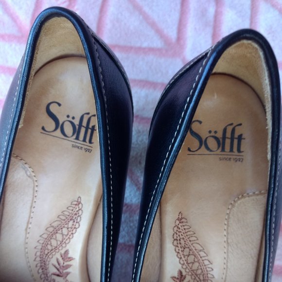 Sofft black leather medium height heels - Picture 10 of 10